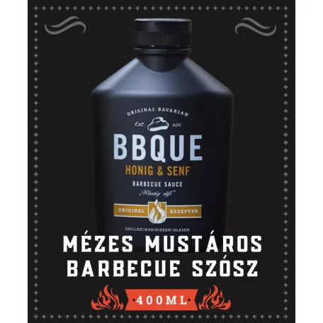 BBQUE Mézes mustáros barbecue szósz [400ml]
