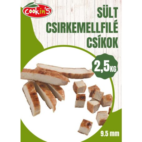 Cookin5 - Sült csirkemellfilé csíkok 9,5mm [2.5kg]