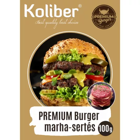 Koliber PREMIUM Burger 100g [marha-sertés] [8db]