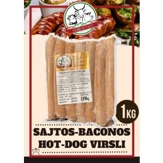 Vezir Hús - Sajtos-baconos HOT-DOG virsli [1kg]
