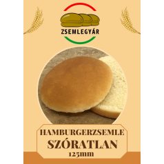 Zsemlegyár - Hamburger zsemle szóratlan 125mm [30db]