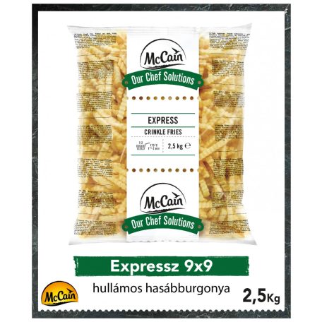 McCain Expressz 9x9 hullámos hasábburgonya [2.5kg]