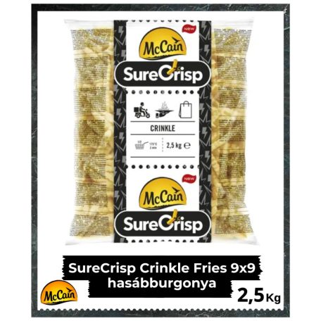 McCain SureCrisp Crinkle Fries 9x9 hasábburgonya [2.5kg]