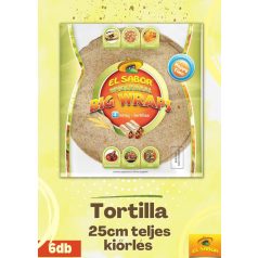 El Sabor Tortilla 25cm teljes kiőrlés [6db]