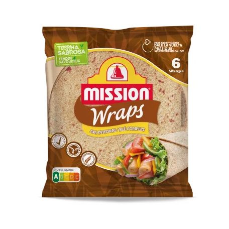 Mission Wraps - Tortilla 25cm teljes kiőrlés [6db]