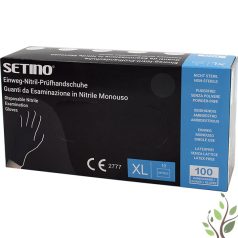 SETINO orvosi kesztyű "XL" fekete [100db]