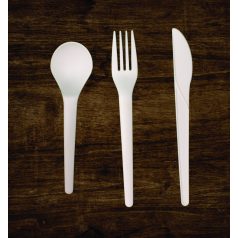 Evőeszköz villa (fehér, többször használható) [100db]