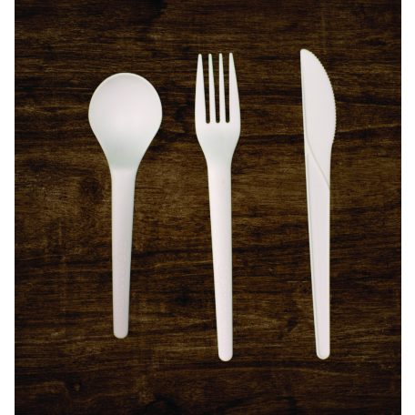 Evőeszköz villa (fehér, többször használható) [100db]