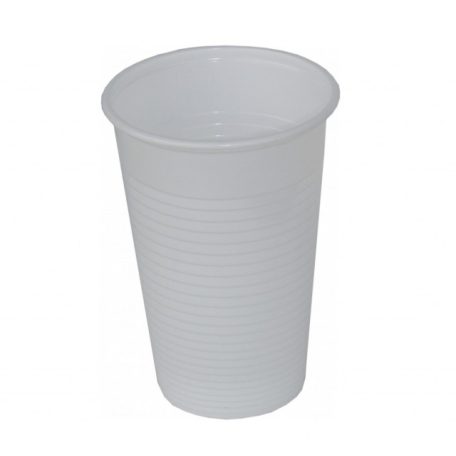 Műanyag pohár 2dl fehér [100db]
